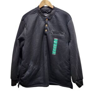 Berkley Jensen Sherpa Lined Thermal Henley in black Large